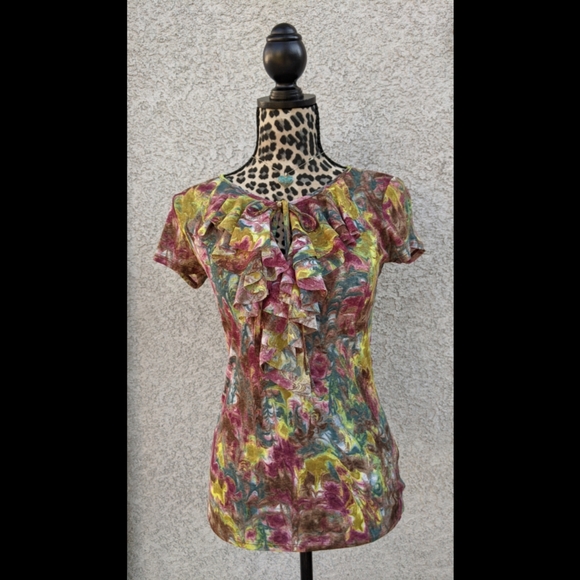 Karen Kane Multicolor blouse with ruffle - Small - Picture 2 of 8